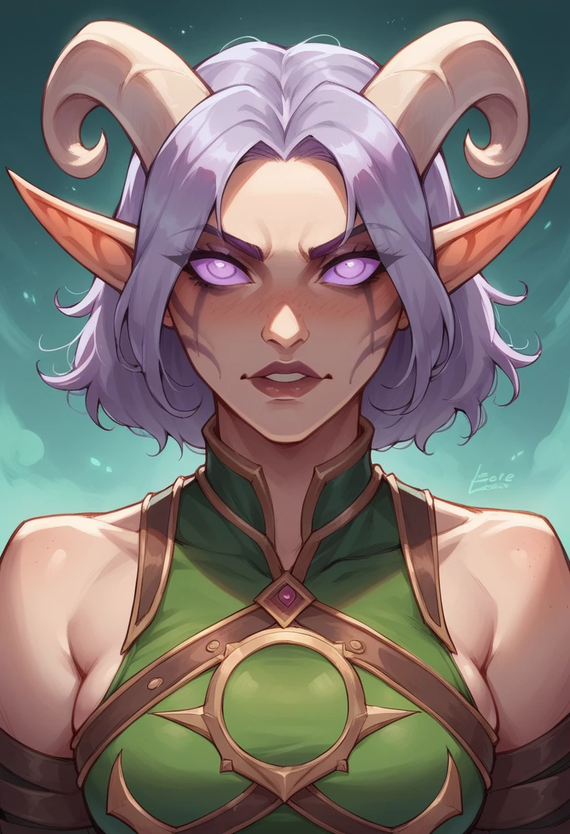 (masterpiece, best quality:1.2)rogue tiefling, hired assassin, light purple hair, fair skin slightly purple, cor de pele escura,várias cicatrizes