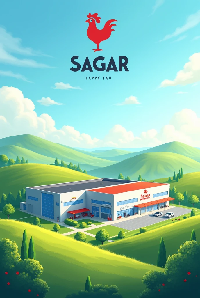 SAGAR CHICKEN CUTTING CENTER LANDSCAPE DESIGN BANNER