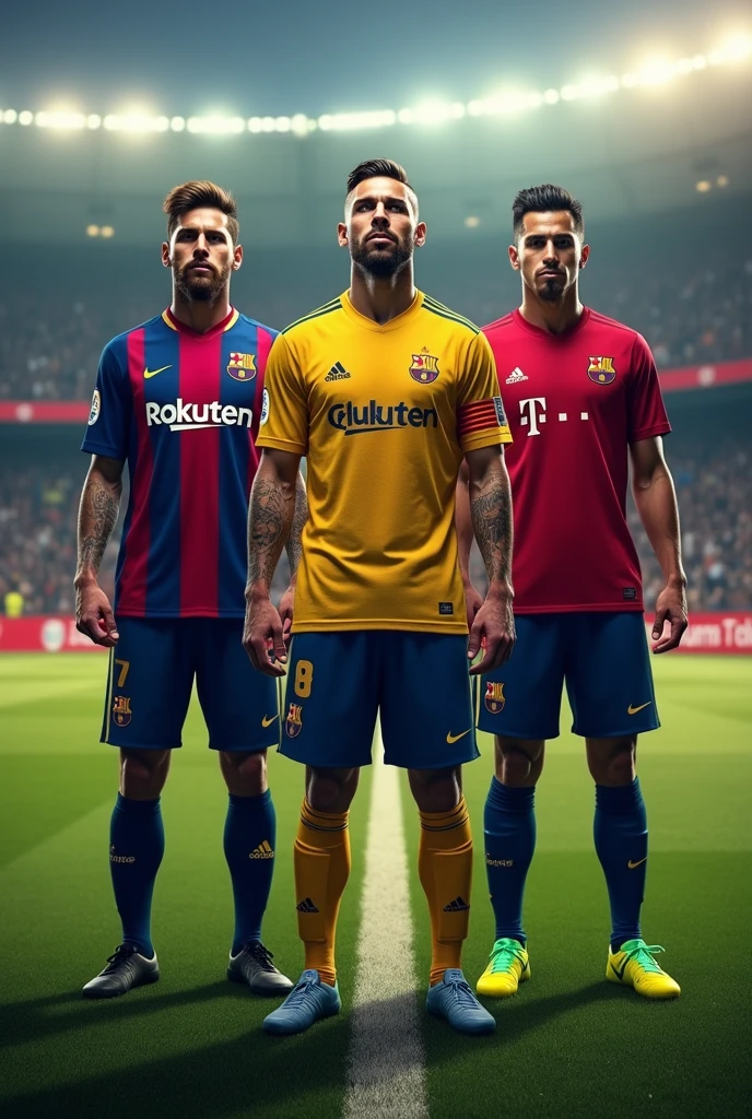 An image where Messi CR7 and Neymar Jr. are together