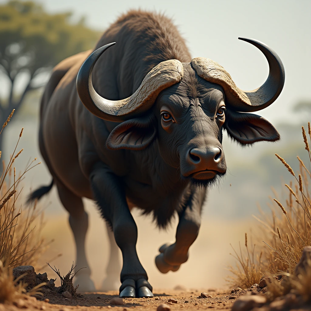 Cape Buffalo agresive