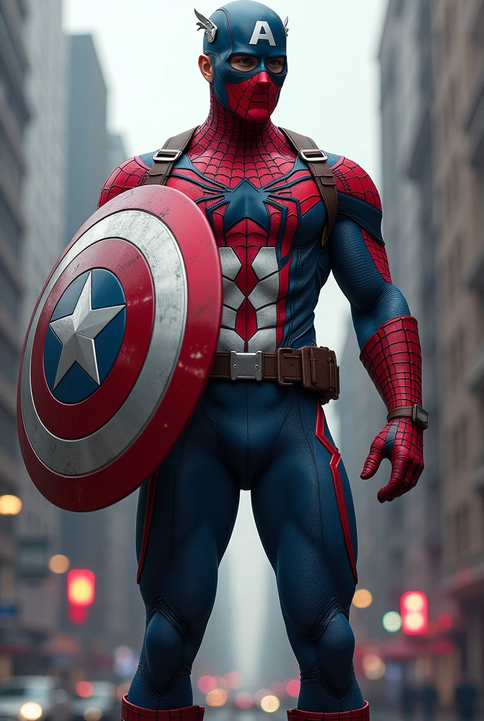 Captain America in spider man suit