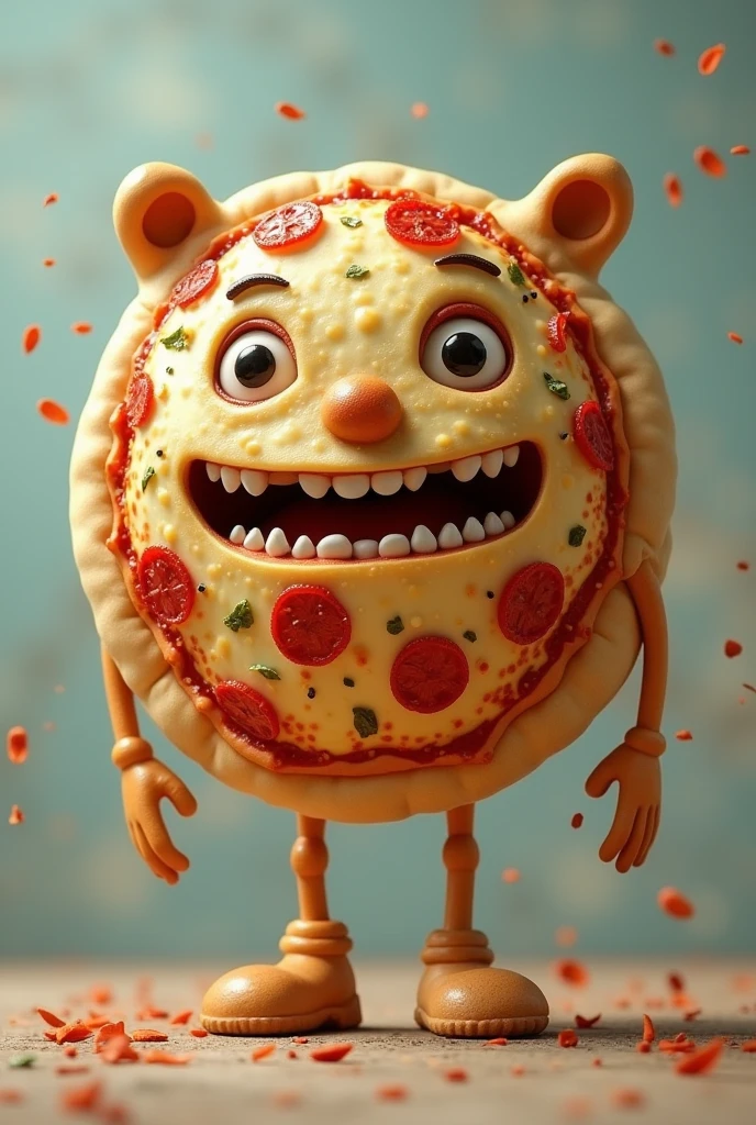 Siri Pizza without foots with face