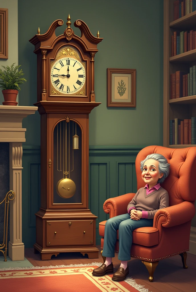 Create a cover for a book called Grandma's Clock