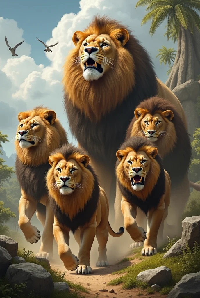 All animals in lion