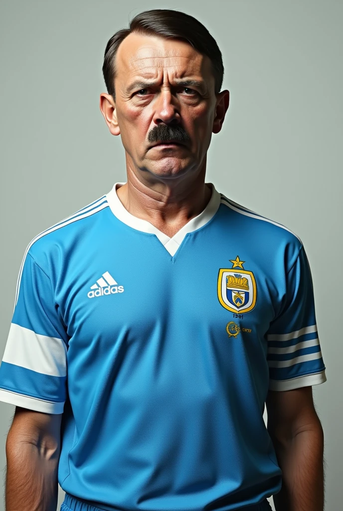 Hitler wearing the Uruguayan national team jersey 