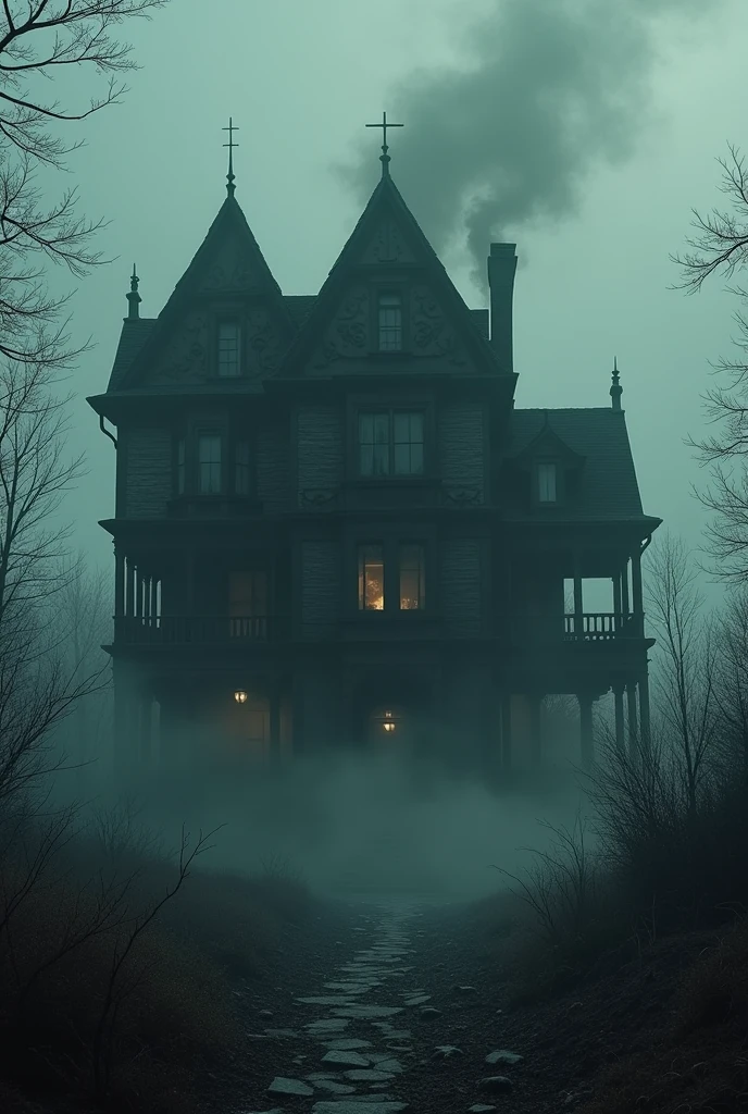 In an old haunted house a tragedy happened the house caught fire