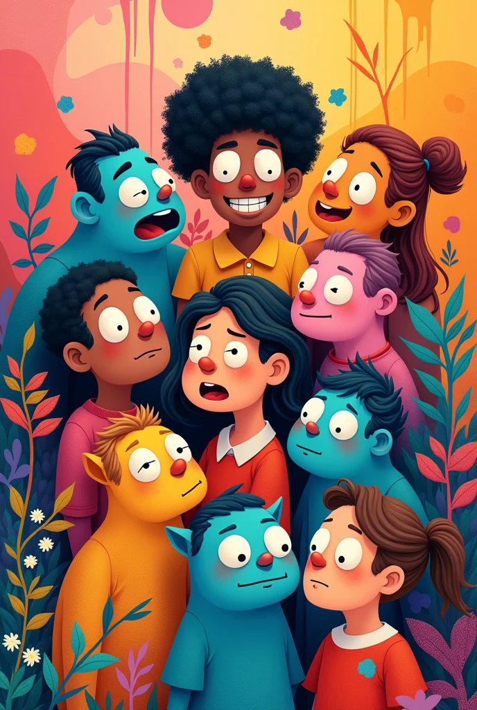 POSITIVE NEGETIVE NEUTRAL EMOTIONS of Cartoon