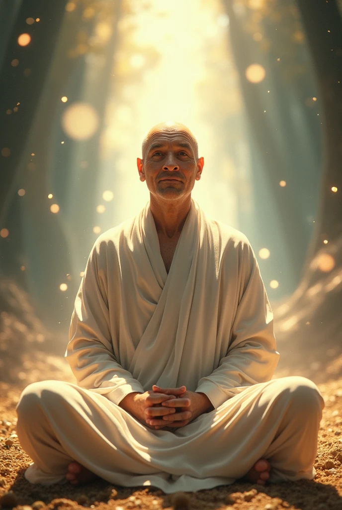 A person who practices Dhamma like living in a heaven that does not exist in this human world. Male.