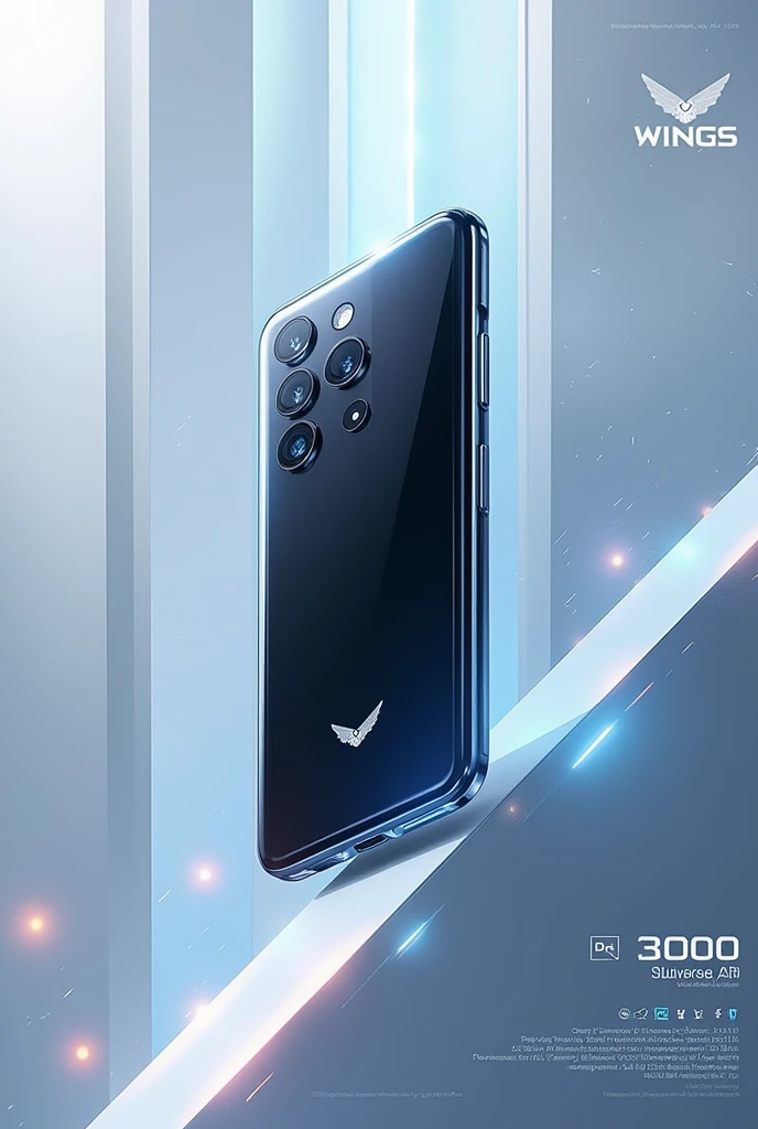 Poster of New Mobile and the company is wings with special design and add specifications
and also a tag line