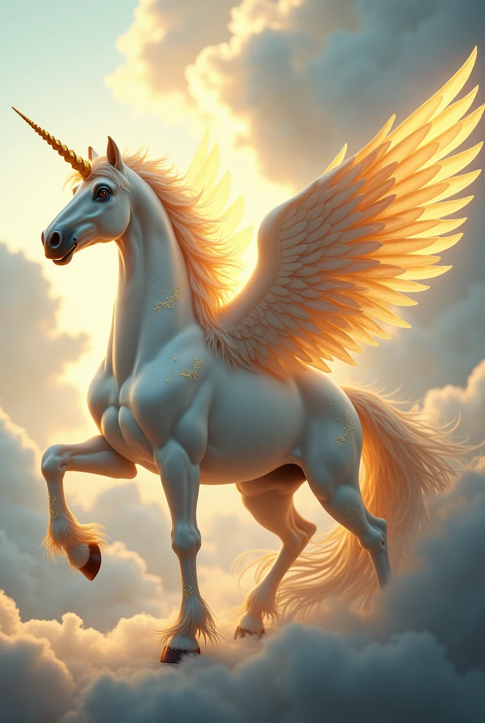 alicorn with golden mane