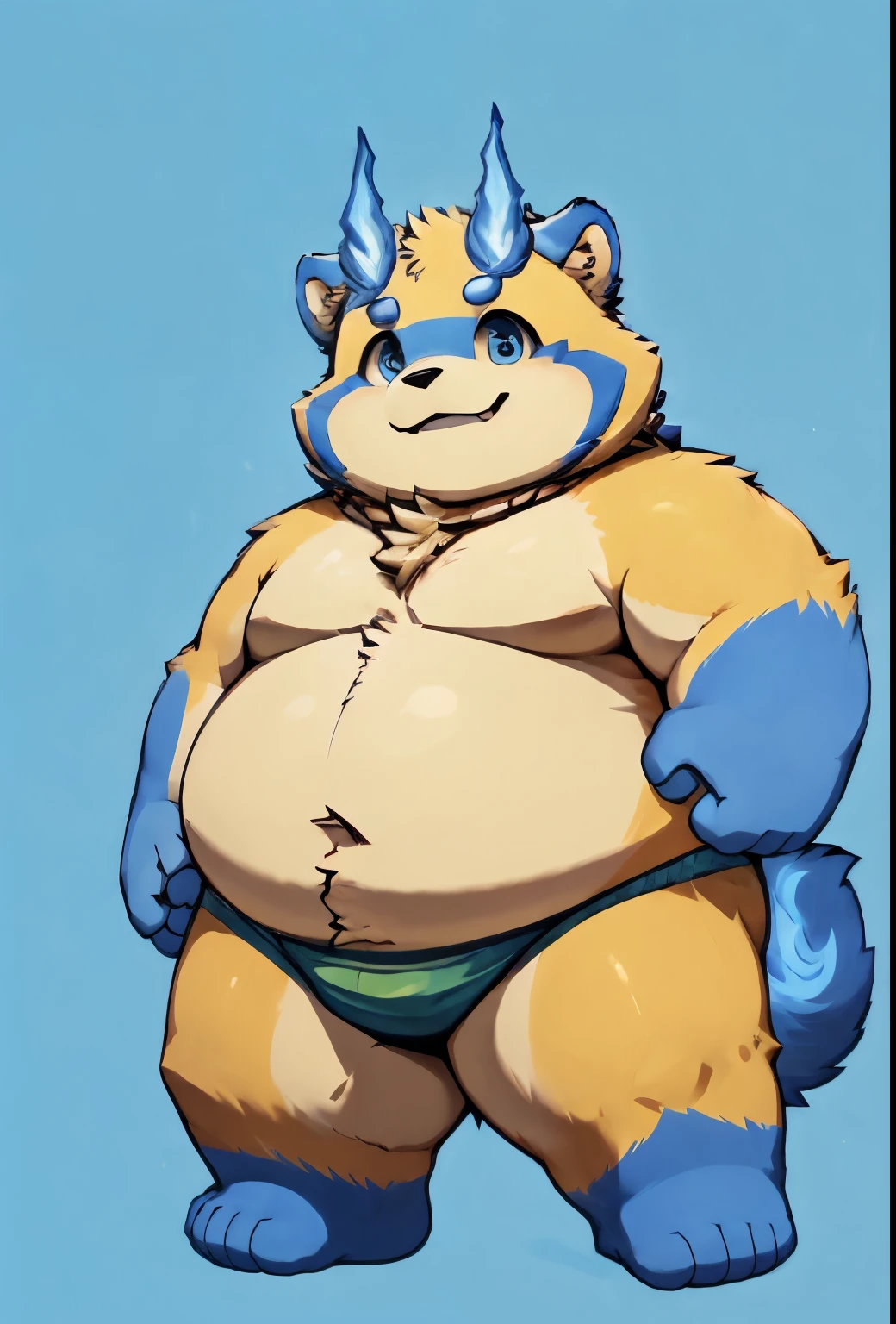 Correct body proportio,solo,male people,bare,Shirtless, A high resolution,obesity,,furry, botailang,Exquisite eyes ,