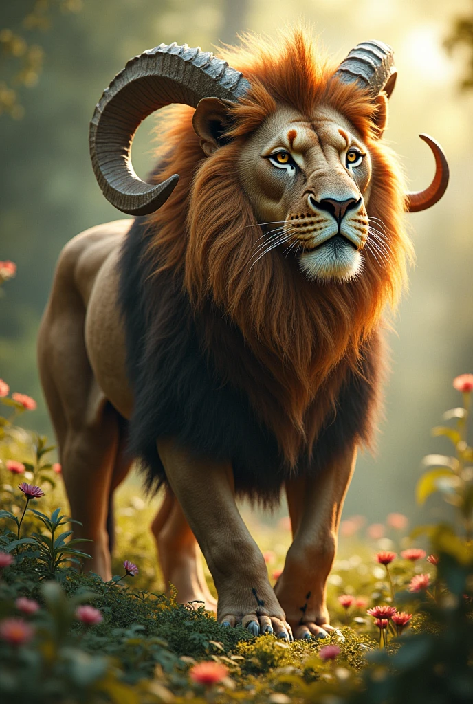 All animals in one lion body, like liger
