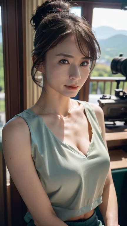 1 female,Cleavage,Focus on the valley,sexy,Realistic,Highest quality,8k, Ultra-high resolution,RAW Photos,Perfect figure,beauty,Small breasts,View your audience,Shooting from the front,Sporting goods,Upper body zoom