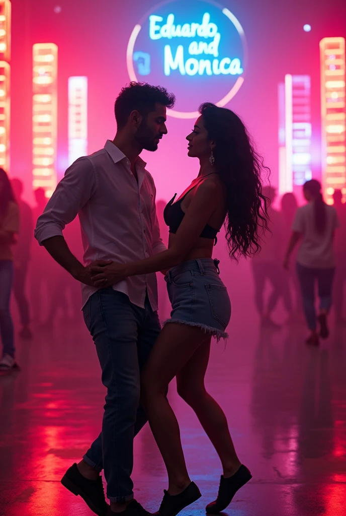 create a folder with the following instructions:
80's dance telling the story of the song Eduardo and Monica must contain the name "3c"