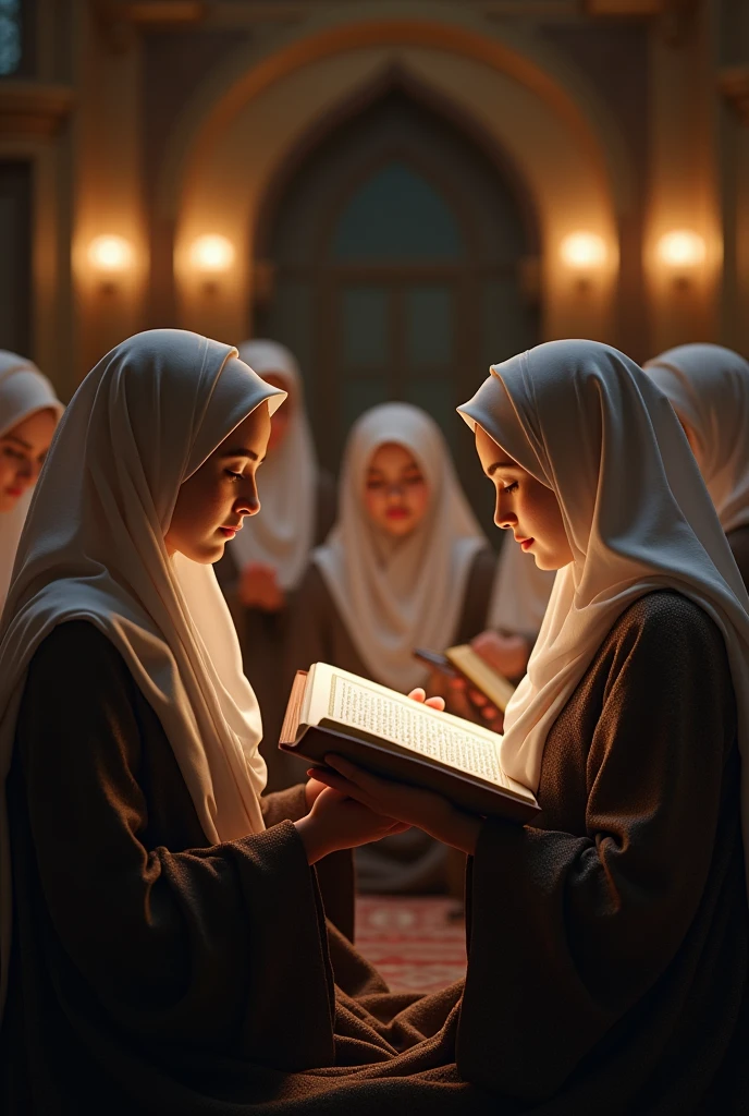 Muslim women recite alquran