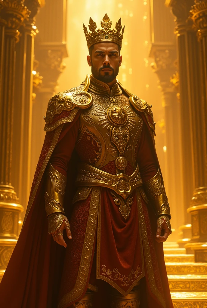 A powerful king, snobbish and arrogant, he is not afraid of anything,your eyes transmit power, your palace is of pure gold, your crown is surrounded by jewels