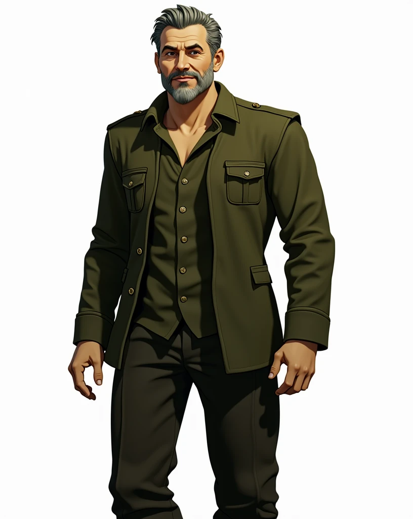 male,middle aged,Uncle,Goatee,green