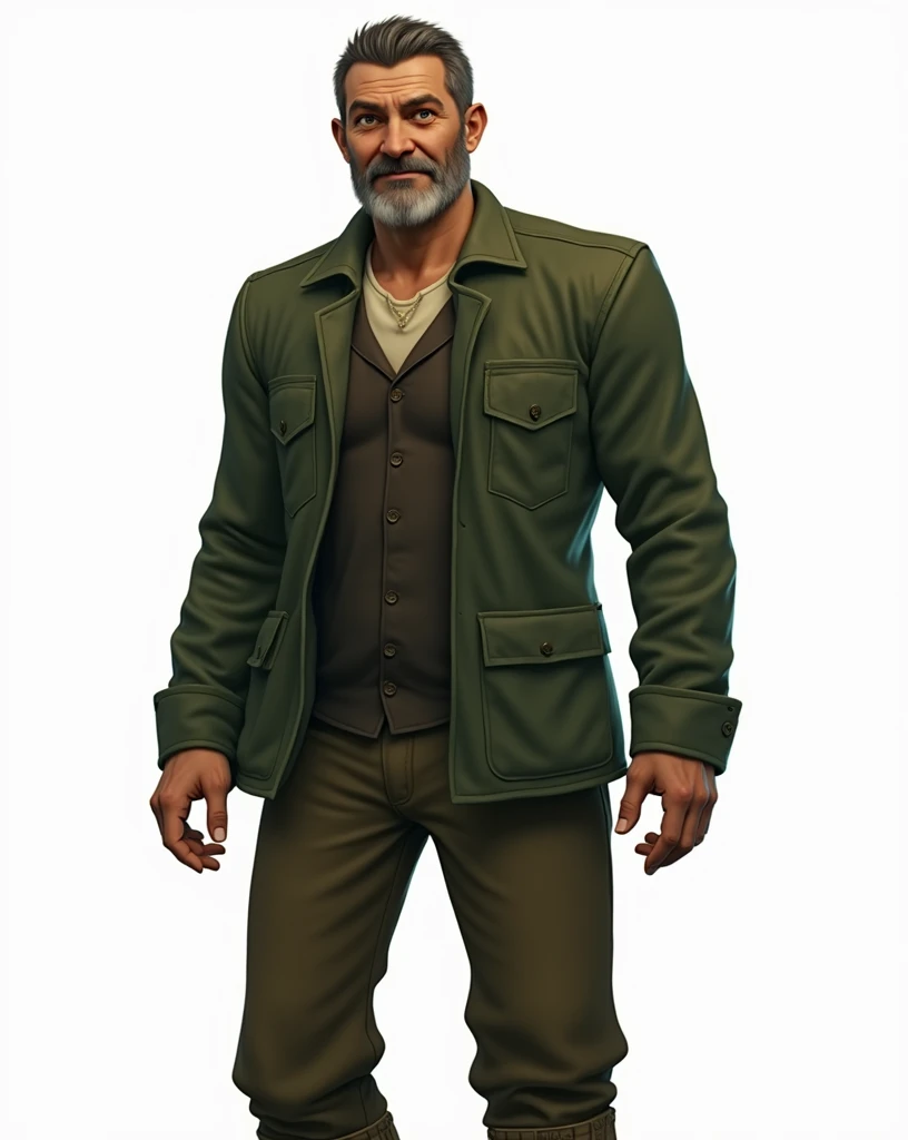 male,middle aged,Uncle,Goatee,green