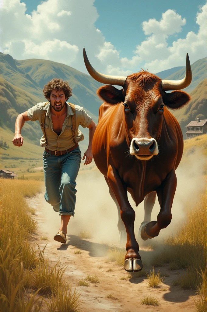 chased by cow