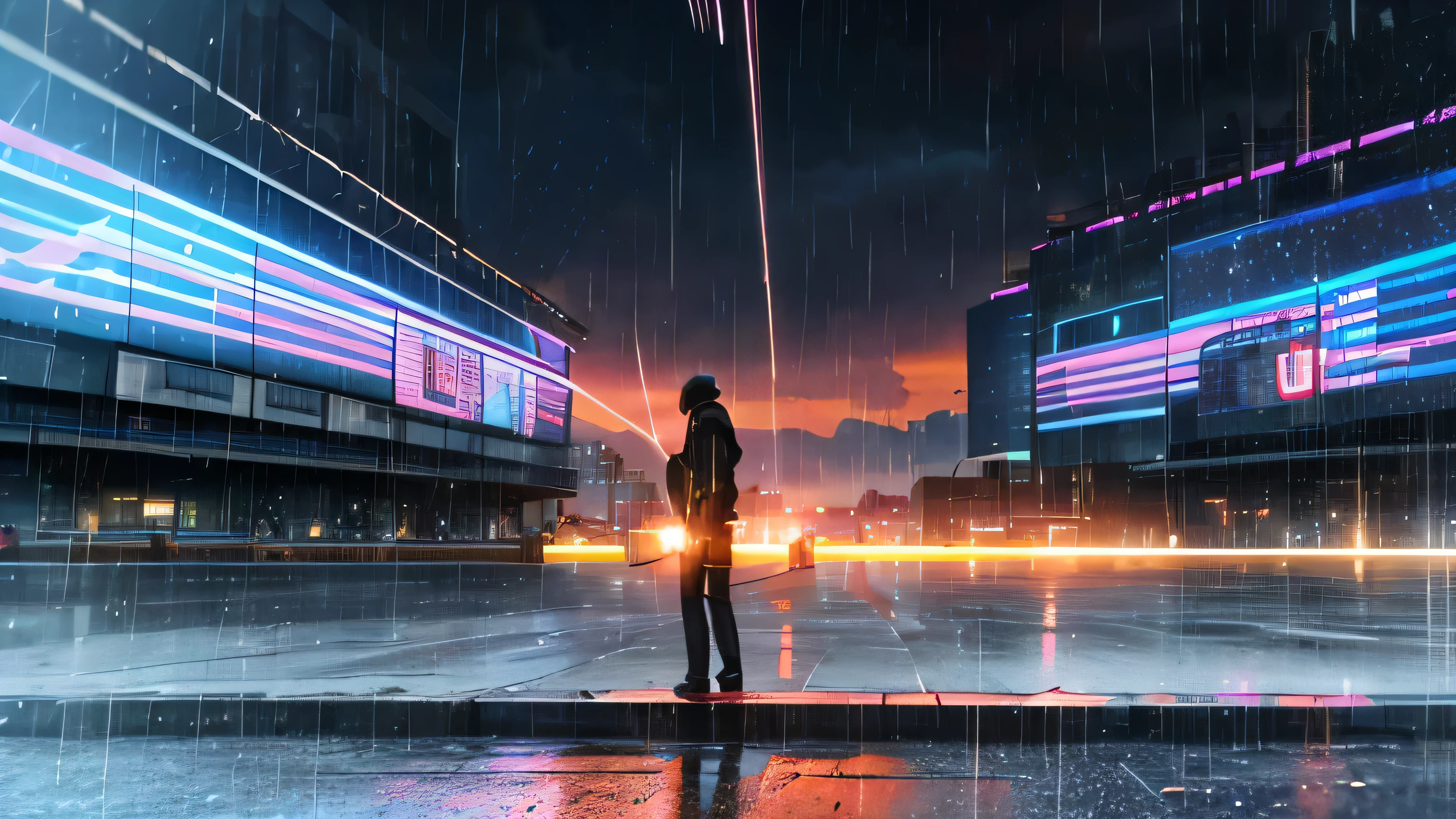 from pydub import Audio Segment
from pydub.playback import play
# Load rain sound effects = Audio Segment.from_file("rain_lofi.Mp3")
thunder = Audio Segment.from_file("thunder_lofi.Mp3")
# Adjust volumes for a soft rain effect = rain - 10
thunder = thunder - 5
# Combinar os sons
scene = rain.overlay(thunder)
# Play the lofi play scene(scene)