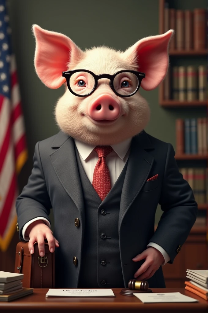 A pig lawyer