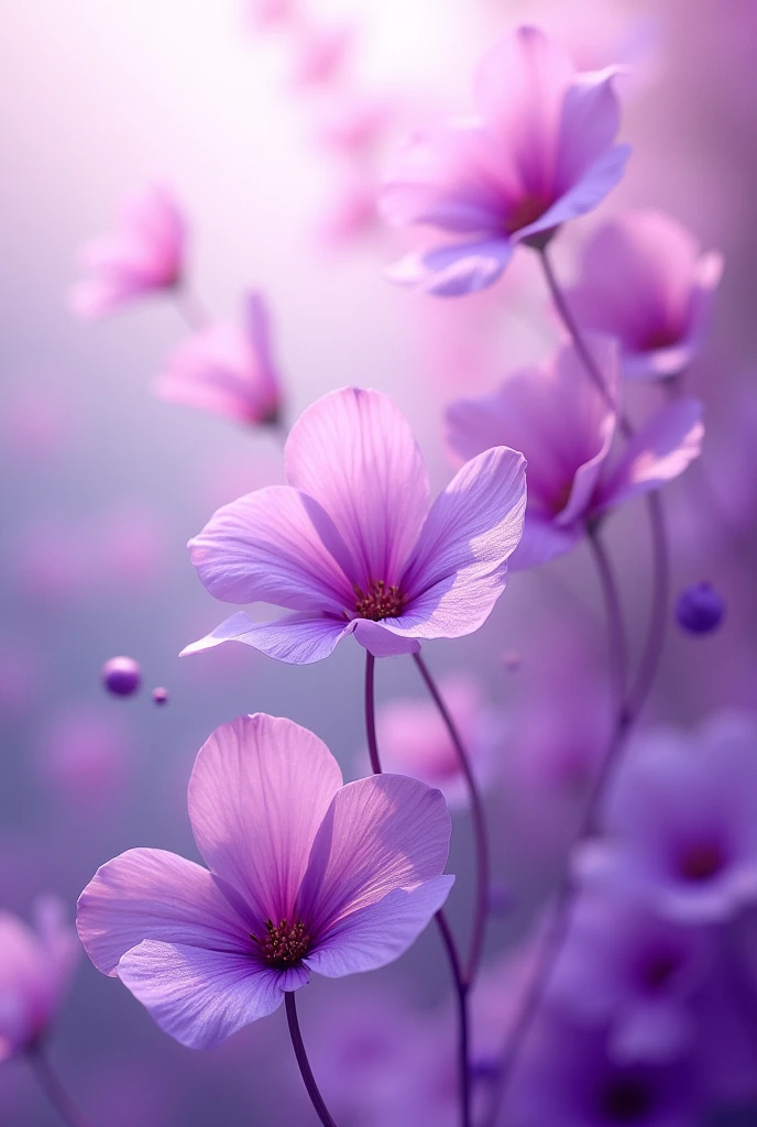 Purple petals fluttering beautifully