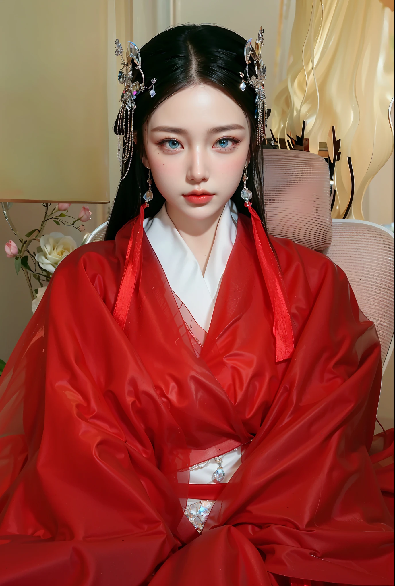Game Art,Best image quality,Maximum resolution,8K,(A bust photo),(portrait),(Head close-up),(Rule of Thirds),Unreal Engine 5 rendering works,20 year old girl,((Queen)),The eyes are very detailed,(Large Breasts),Elegance and nobility,Light,Light线追踪,Game CG,((3D Unreal Engine)),OC rendering reflection mode,4K,Ultra-clear,Sensual,Translucent lace,Fair and plump figure,Pretty Face,Light泽凝胶涂层,身着华贵礼服的Queen,Crystal Gem Crown,Necklace jewelry,blue eyes,The tattoo is very three-dimensional,Gorgeous and intricate tattoo designs,Ultra-clear portrait,Sexy body,Temple Princess,Swarovski crystal diamond,Heart of the Universe Gem,