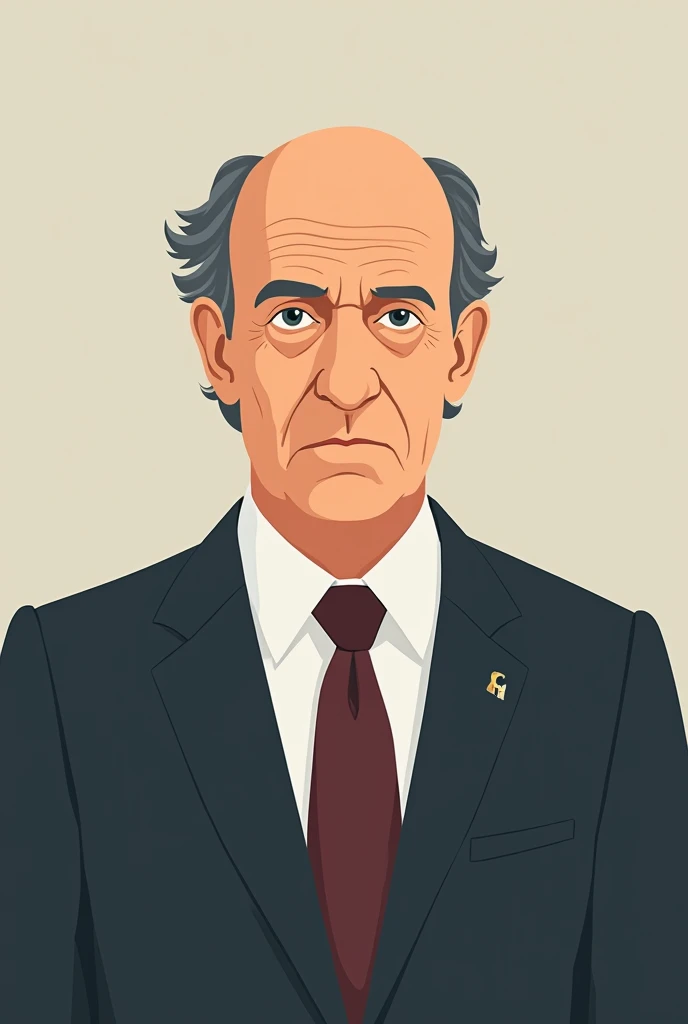 American flat avatar of Tim Barners Lee looking serious and not violating image rights 