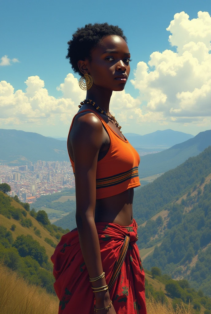 SeaArt Bot
Txt2Img
Studio
femme africaine ,les cheveux court le regard vers nous ,au sommet d'une montagne avec une ville en fond