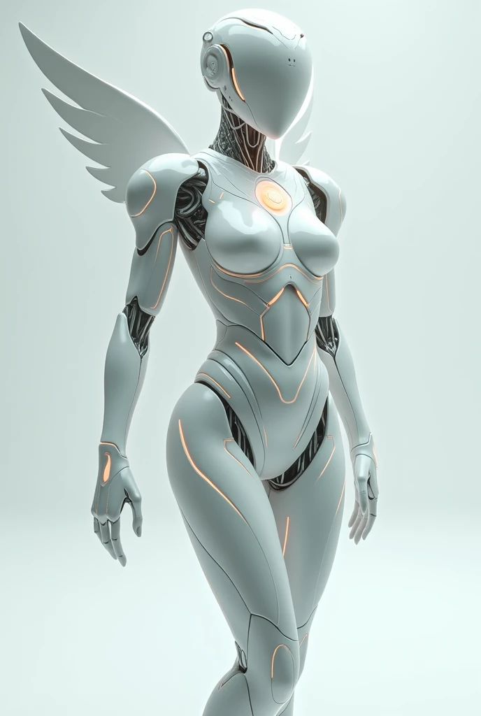 a woman in a futuristic suit with a glowing head and ?????, gynoid cyborg body, girl in mecha cyber armor, cyber suit, cybersuit, in white futuristic armor, cybersuits, diverse cybersuits, gynoid body, echo from overwatch, perfect anime cyborg woman, cgsociety uhd 4k highly detailed, mecha suit, porcelain cyborg armor