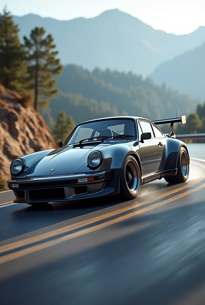 high resolution、high quality、Real、Realistic、Realな質感、Realistic、Porsche、drift、Bend the handle、Going around a curve、