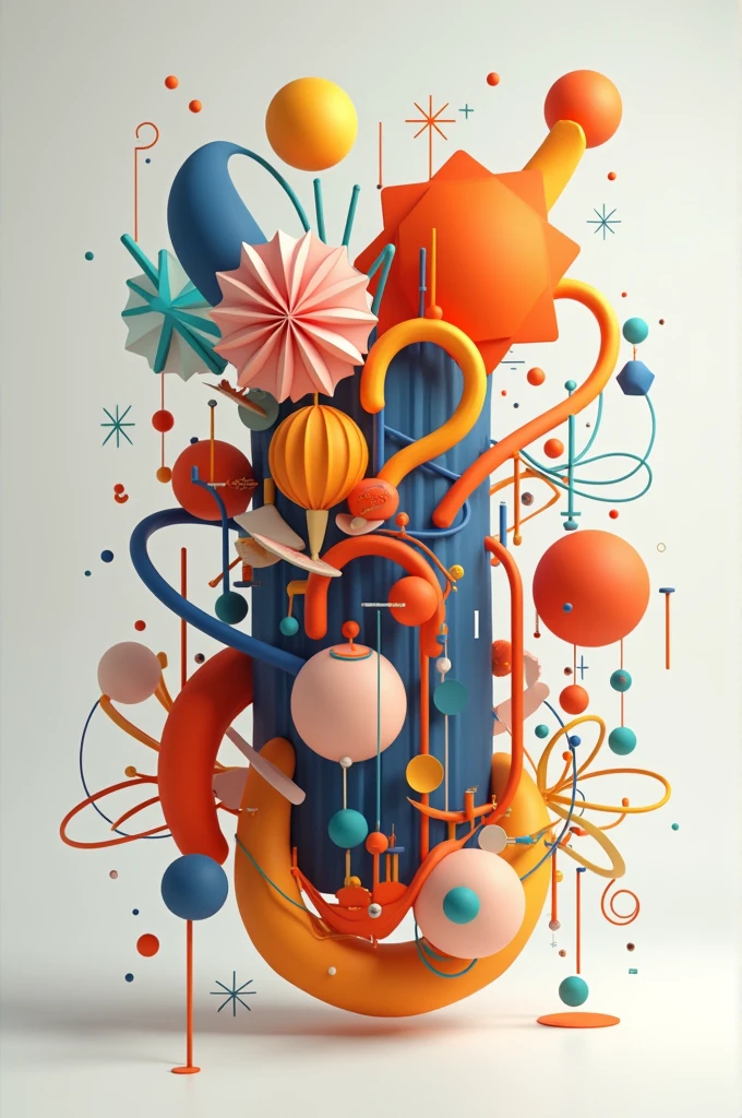 Make a 3D composition of rhythm