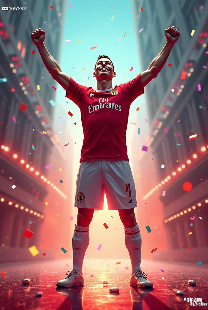Make me Cristiano Ronaldo celebrating his 40 million subscribers on YouTube