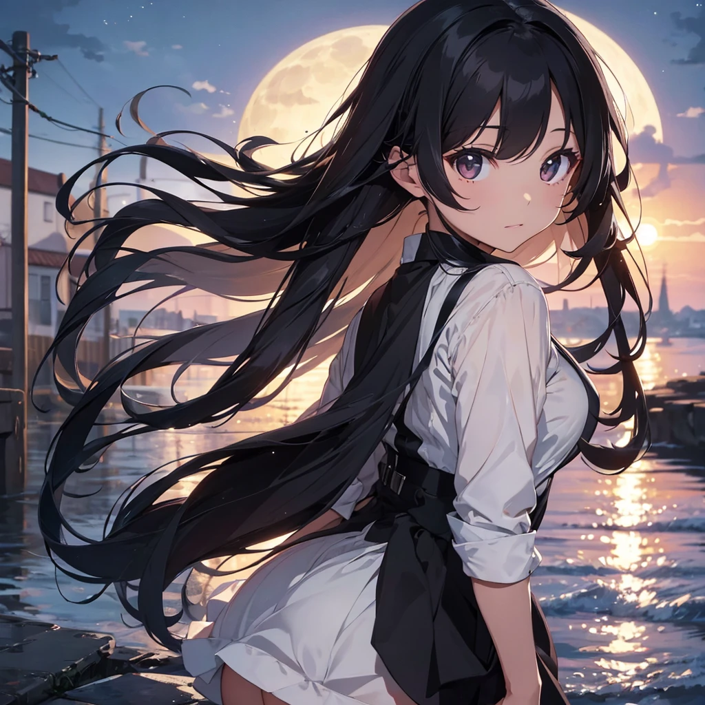 moonlight　Beauty　Long Black Hair