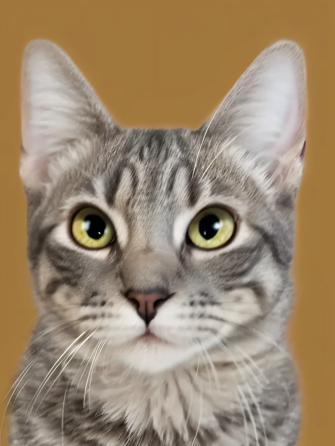 a very cute furry cat, hairs drawn like cartoon, perfectly drawn eyes, eyes like a cartoon drawing, beautiful eyes, perfect eyes, she is very happy, she is smiling, the image is very detailed