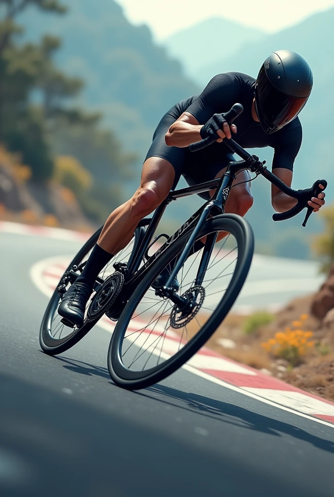 high resolution、high quality、Real、Realistic、Realな質感、Realistic、bike、drift、Bend the handle、Going around a curve、
