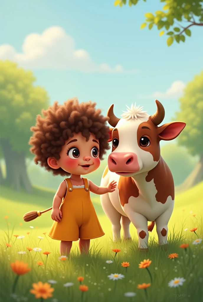 cute  kriahna with cow