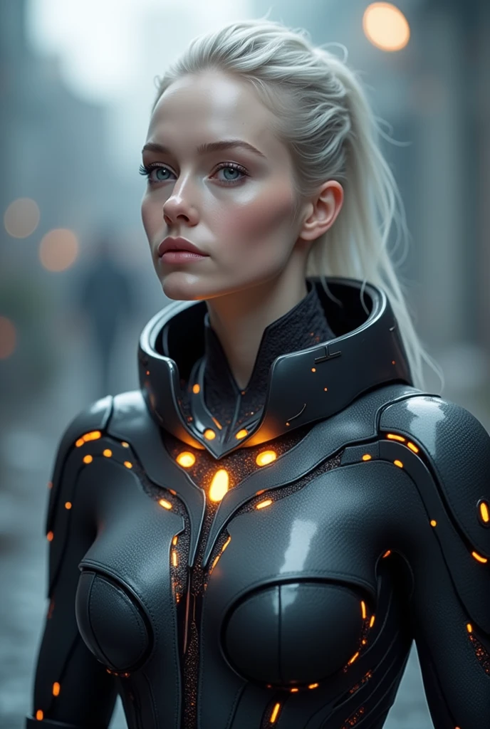 a woman in a futuristic suit with a glowing head and chest, gynoid cyborg body, girl in mecha cyber armor, cyber suit, cybersuit, in white futuristic armor, cybersuits, diverse cybersuits, gynoid body, echo from overwatch, perfect anime cyborg woman, cgsociety uhd 4k highly detailed, mecha suit, porcelain cyborg armor