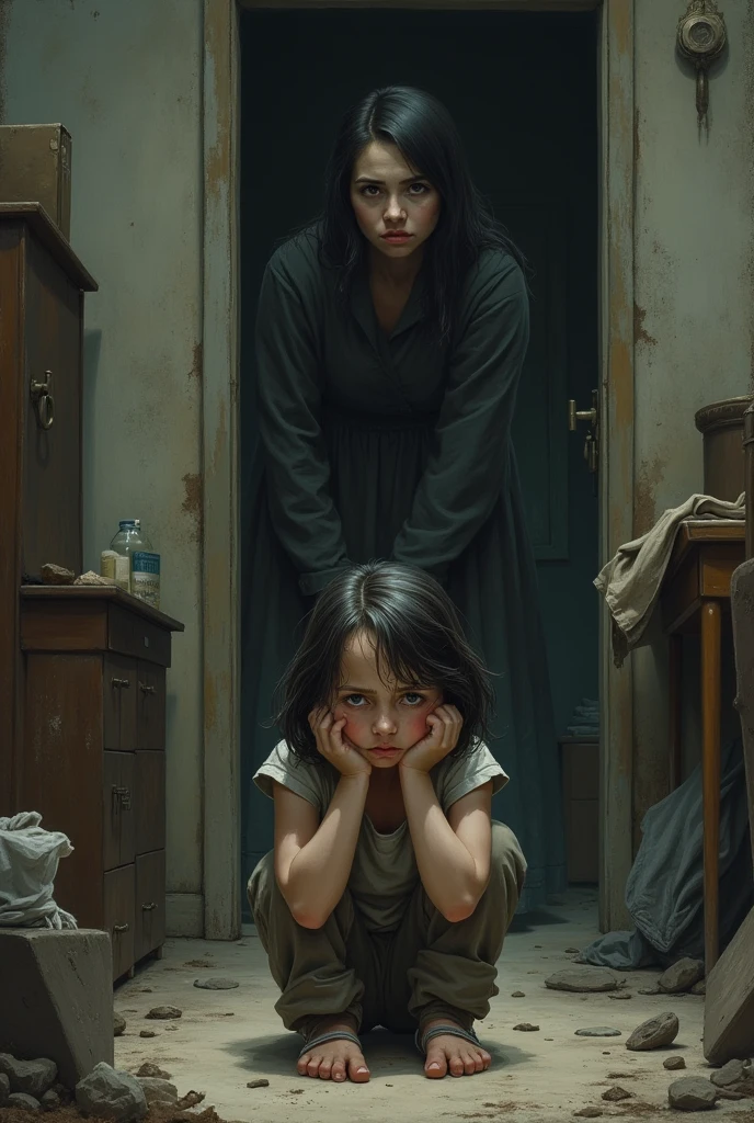 Siliping girl bad mom
