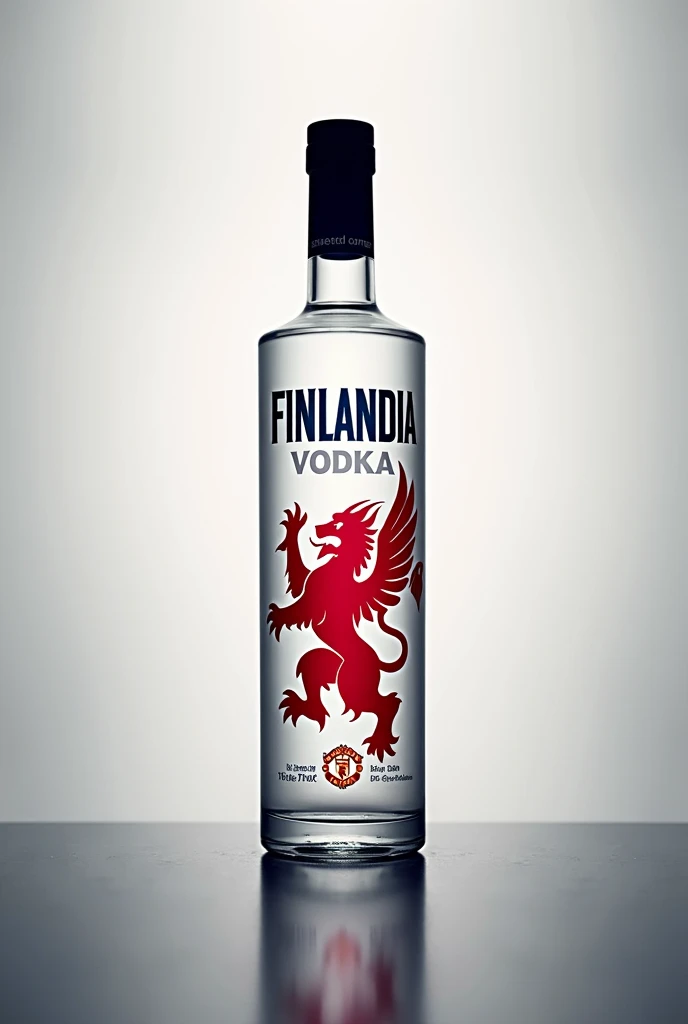 Make a Finlandia vodka logo in Manchester united style