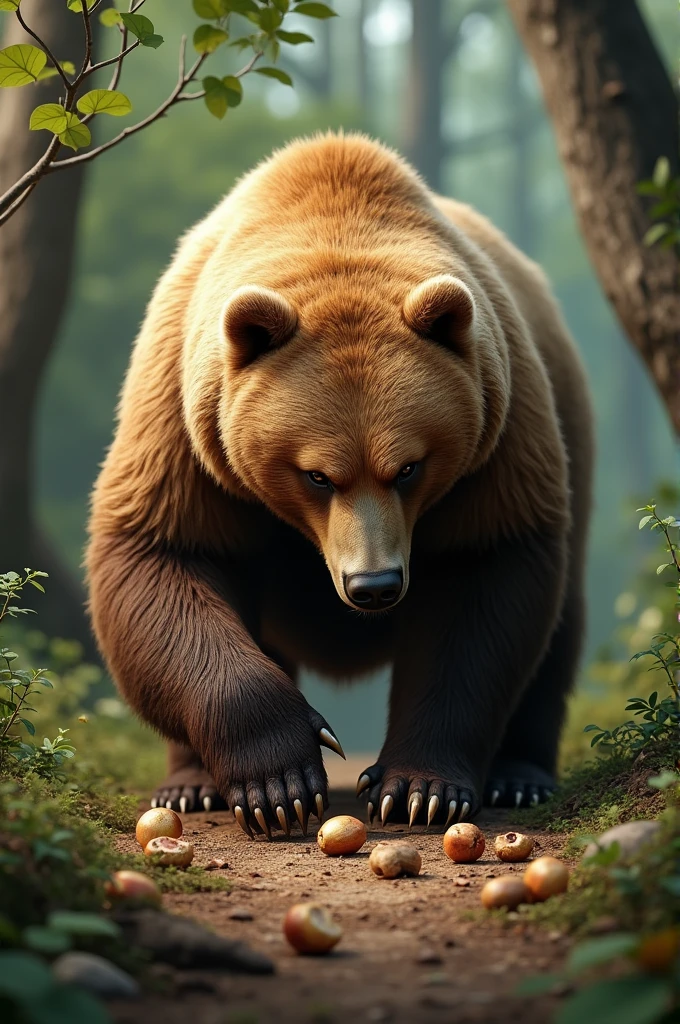 Nut picking bear