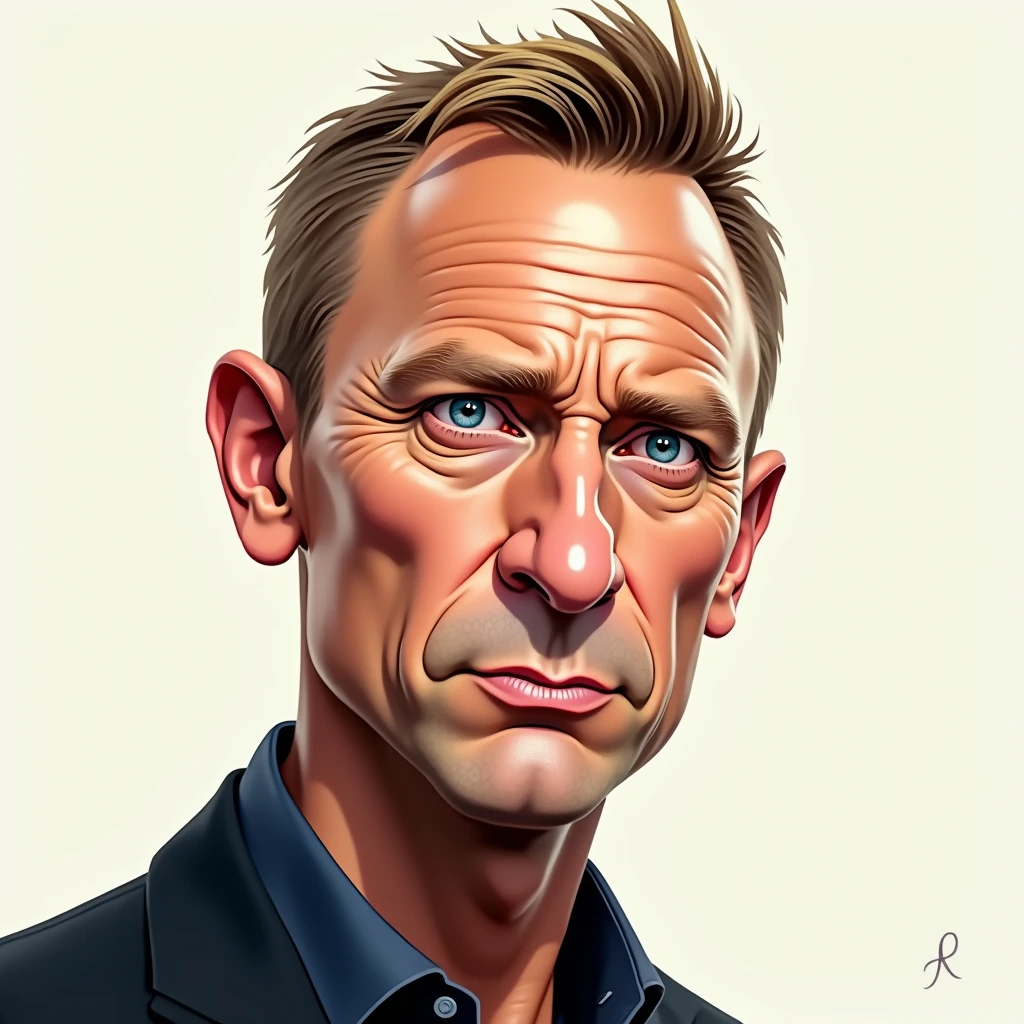 caricatura of Daniel Craig