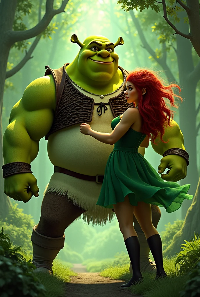 Shrek and Fiona in attack position with team hope written on it and the green colors in evidence