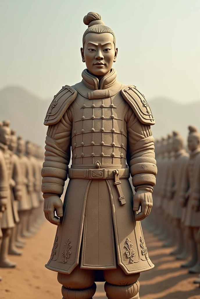 movie record,,Terracotta Warriors and Horses,alone,Armor with great attention to detail、Delicate face
