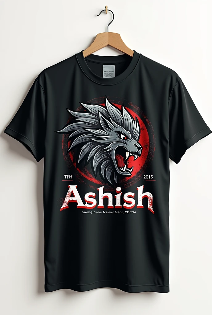 Tshit with my name logo Ashish beast with cool logo