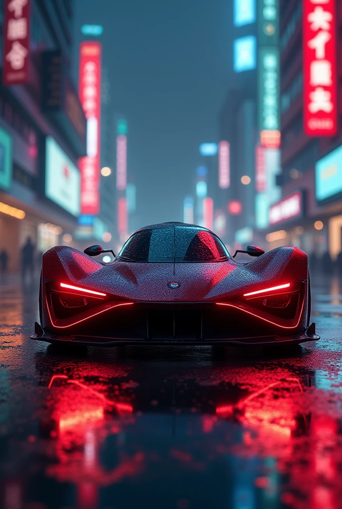 red car, concept design, electric hypercar car, super race car, 4k, realistic, high quality, beautiful car, cyberpunk, dark wheels