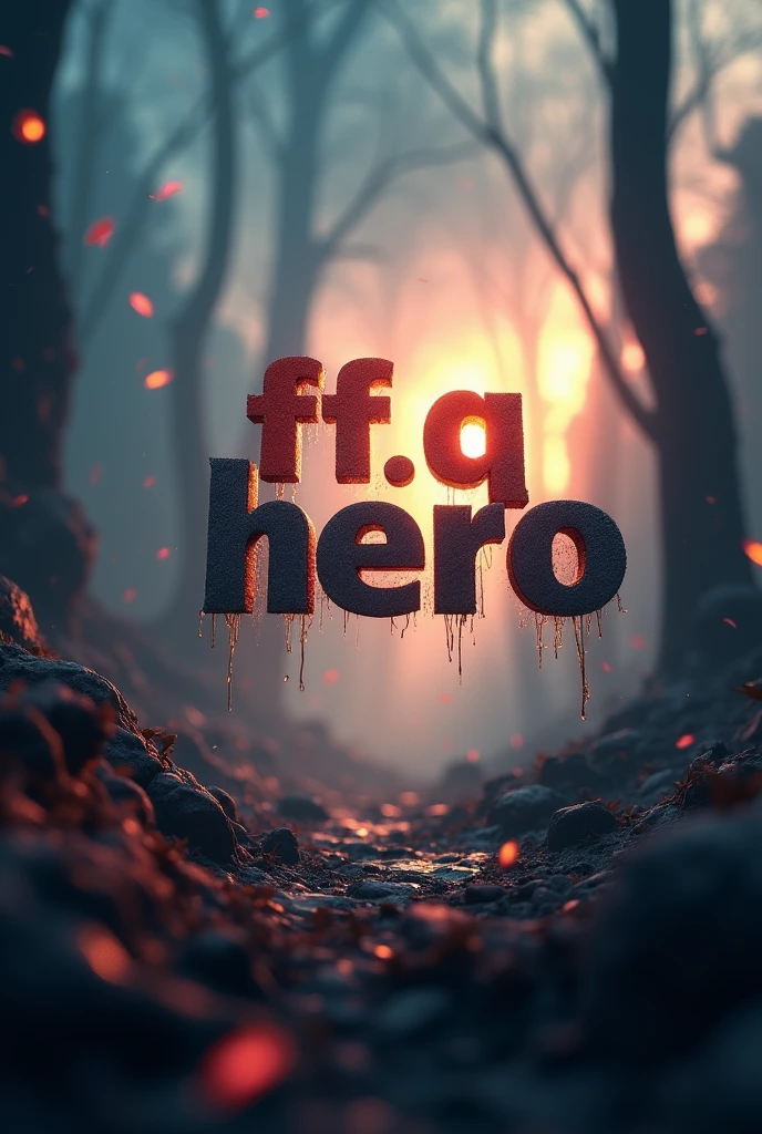 whatsapp profile picture using word "F.Q HERO". Creative, aesthetic, realistic