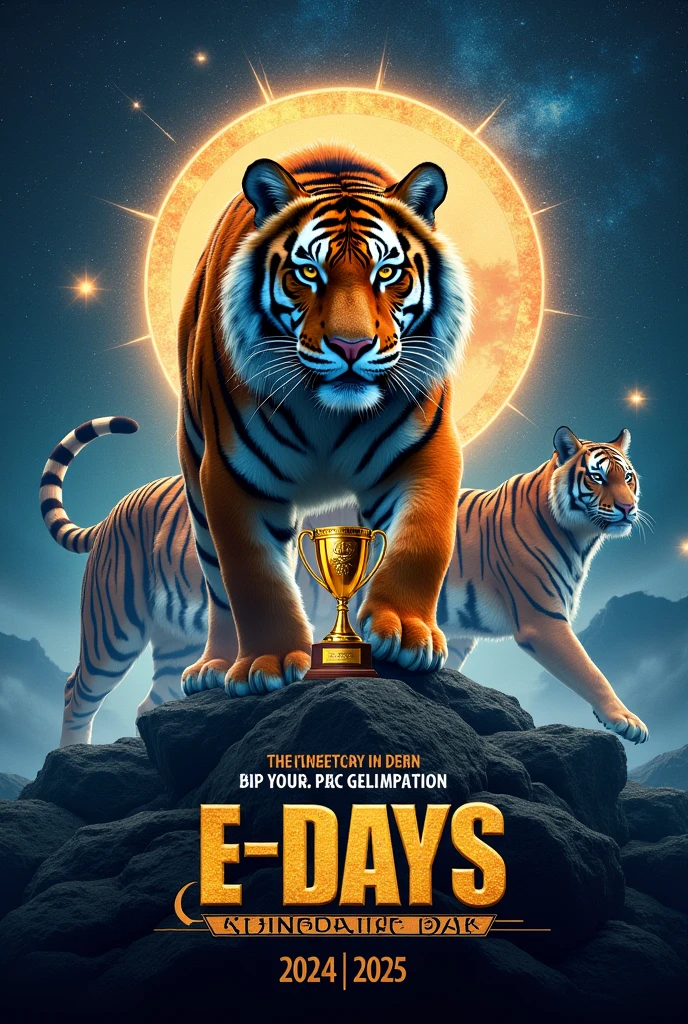 Pubmat for Engineering Days 2024
- Theme of the Poster: Percy Jackson and the Olympians
- Title Text in the Center: E-Days 2024-2025 (font type should be the same as percy jackson poster)
- use tiger and trophy as elements
- showcase the six departments and their logos through banners that are giving olympian vibes:
1. Chemical Engineering
2. civil engineering
3. Computer engineering
4. Electrical engineering
5. Electronics engineering
6. Mechanical Engineering