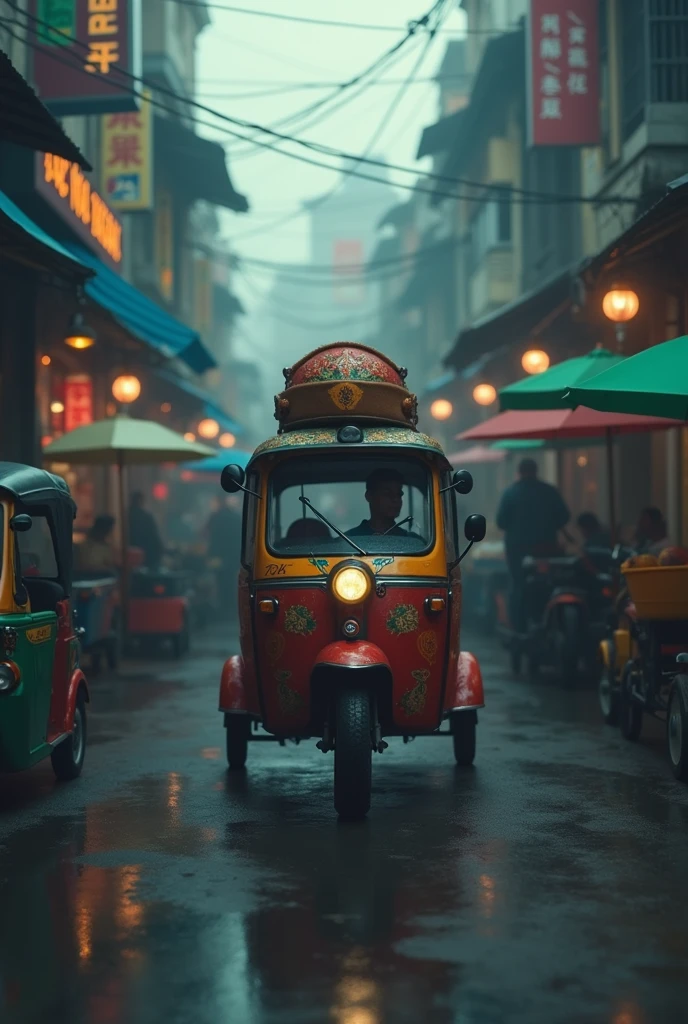 Add tuk-tuk car in the scene