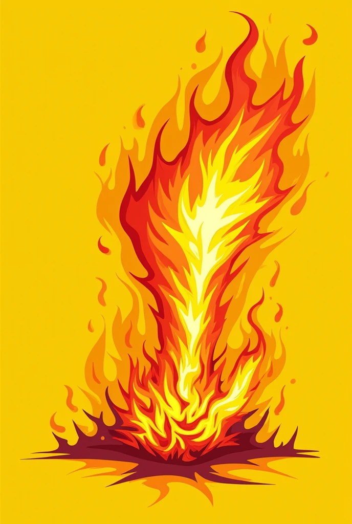 Make a written logo "cinnamon fire" with shades of yellow a human leg of fire with a yellow background and lots of fire for a gymkhana